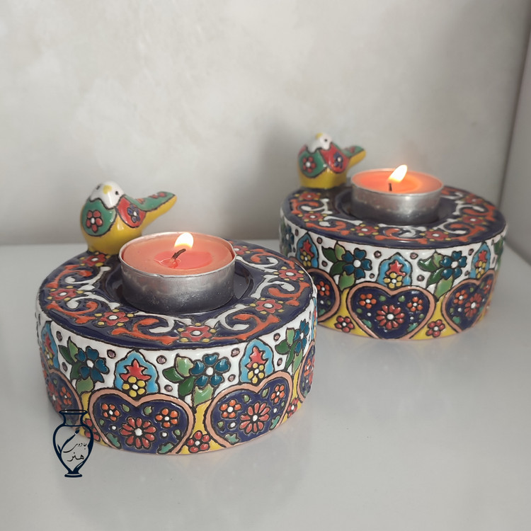 جاشمعی میناکاری_جاشمعی پرنده تکنیک میناکاری