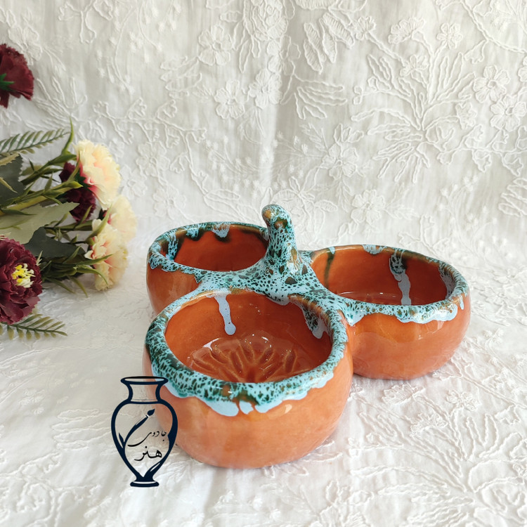 اردورخوری دستساز دفرمه سه تایی- اردورخوری لعاب شره