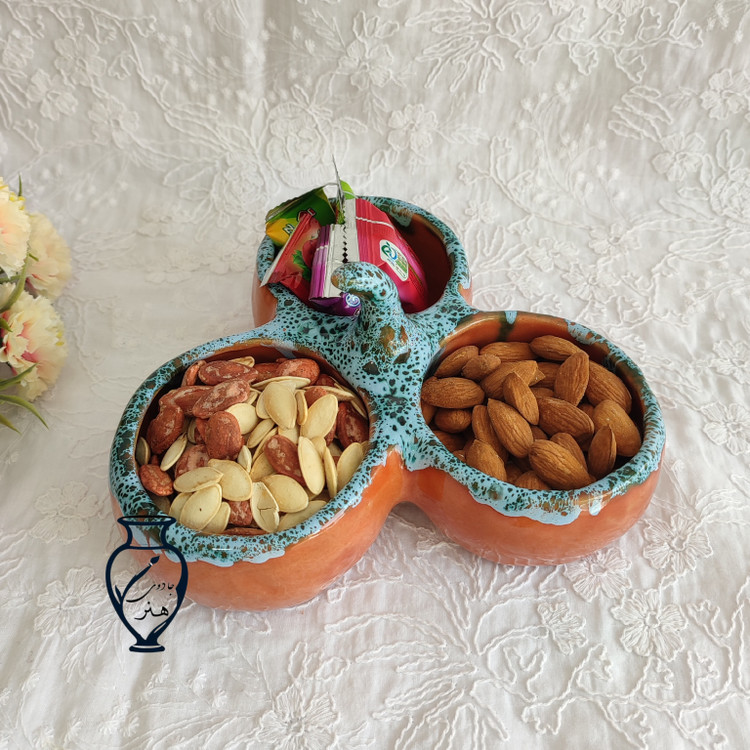 اردورخوری دستساز دفرمه سه تایی- اردورخوری لعاب شره